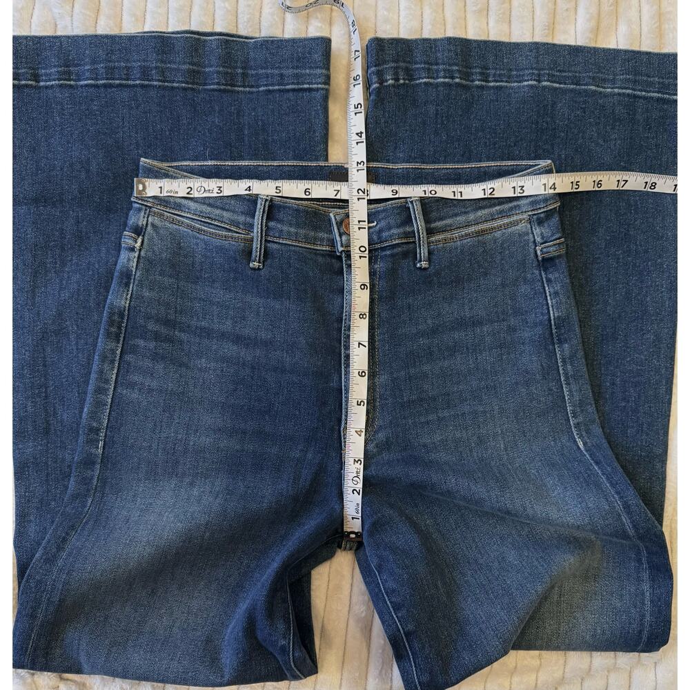 MOTHER Blue Wide Leg Flare Jeans - Picture 14 of 16